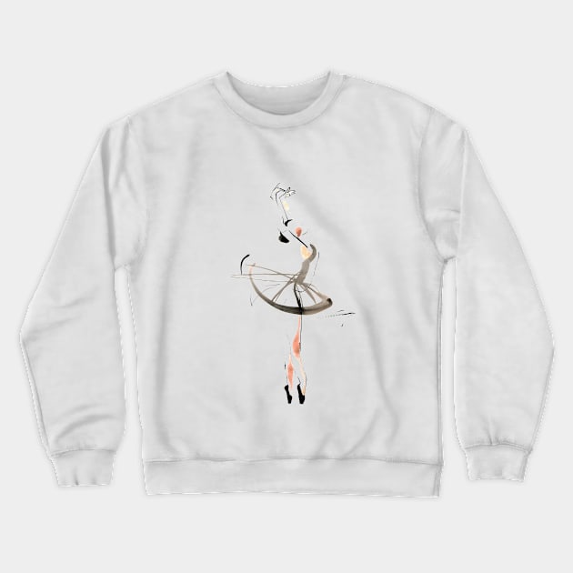 Ballerina Dance Drawing Crewneck Sweatshirt by Catarina Garcia